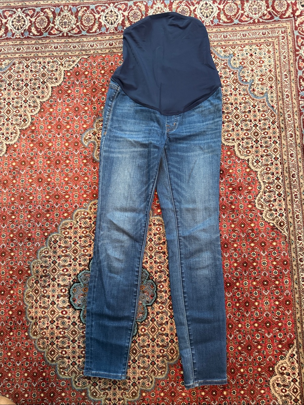 Madewell Navy & Dark Blue Maternity Skinny Jeans